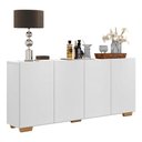 Ver imagem 6 de Aparador Buffet Multimóveis Veneza 4 Portas Branco/natural
