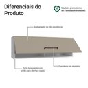 Ver imagem 3 de Armário Aéreo 100 cm 1 Porta Basculante Bc Agata Madesa Branco/Crema