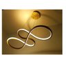 Lustre Pendente Led Smd 40w Design Moderno Dourado Luz 3em1 - 6