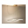 Lustre Pendente Led Smd 40w Design Moderno Dourado Luz 3em1 - 5