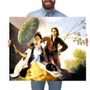 Ver imagem 1 de Quadro Decorativo Francisco de Goya O Guarda Sol:Grande 77x64cm/Chassi com Borda Infinita
