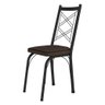 Kit 8 Cadeiras de Cozinha Delaware Estampado Imbuia Pés de Ferro Preto - 3