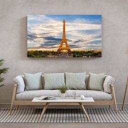 Quadro Decorativi Urbanismo e Monumentos Cidade Paris Torre Eiffel - 150x100 cm - 1
