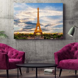 Quadro Decorativi Urbanismo e Monumentos Cidade Paris Torre Eiffel - 150x100 cm - 2