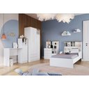 Ver imagem 4 de Cama Infantil Com Estante E Protetores 90 House Art In Móveis Branco