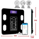 Ver imagem 1 de Super Balança Digital Academia Bluetooth Bioimpedancia Preto