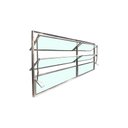 Ver imagem 3 de Vitro Basculante 2 Seções 60x200 Alumínio Brilhante Vidro Liso