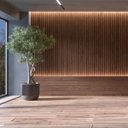 Ver imagem 2 de Painéis Ripados WPC 9mm Tabaco 290x15cm - Revestimento Decorativo Parede Sala Quarto Cozinha