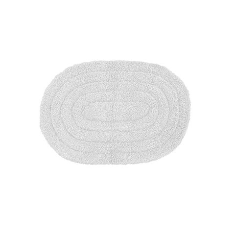 Tapete de Algodao Uzoo Oval Branco 40X60Cm - 300723192