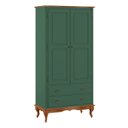 Ver imagem 1 de Guarda Roupa Madeira 2 Portas 60818 Hannover Linz Móveis - Verde Musgo/imbuia