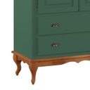Ver imagem 4 de Guarda Roupa Madeira 2 Portas 60818 Hannover Linz Móveis - Verde Musgo/imbuia
