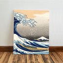 Ver imagem 6 de Kit 3 Quadro Decorativo Grande Onda de Kanagawa Japão Mar Elegante Moderno 28x20cm