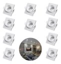 Ver imagem 1 de - 10 Spot Quadrado 7w Embutir Sanca Direcionavel Mr11 Dicroica