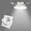 Ver imagem 2 de - 10 Spot Quadrado 7w Embutir Sanca Direcionavel Mr11 Dicroica