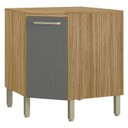 Ver imagem 1 de Balcão para Canto Oblíquo com Tampo Ametista Freijó Gris - Kits Paraná