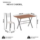 Ver imagem 3 de Conjunto de Mesa Tampo em MDF com 4 Cadeiras Dany Prata/Arabesco/Cinamomo