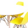 Conjunto Mesa Eames Branca 110cm e 4 Cadeiras Eames Pp Amarela - 2