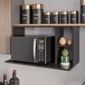 Suporte Aéreo para Micro-ondas 80x40cm Luci M05 Preto - Inoviza - 2