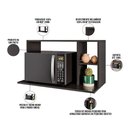 Ver imagem 4 de Suporte Aéreo para Micro-ondas 80x40cm Luci M05 Preto - Inoviza