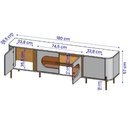 Ver imagem 3 de Rack Juquehy Tv 75 Polegadas com 4 Portas e Pés em Aço Off White/cinamomo