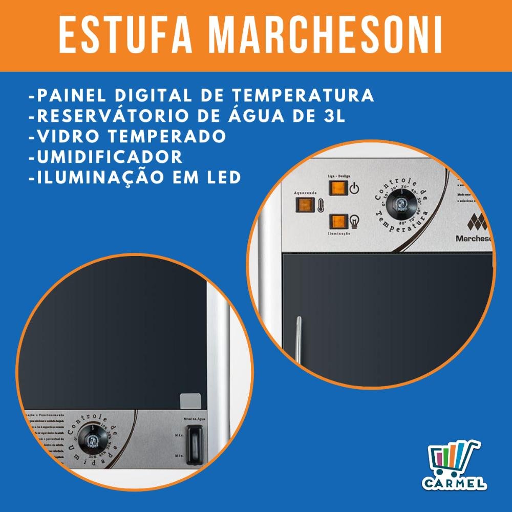 Estufa Marchesoni Vertical Premium Vapor 12 Bandejas Tripla 127V - 4