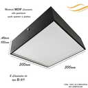 Ver imagem 2 de Luminária Plafon Caroá Bivolt E27 Quadrado 30cm - Preto