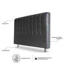 Ver imagem 3 de Cabeceira Estofada Cama Box Casal King Louise 195cm Corano Preto - Desk Design