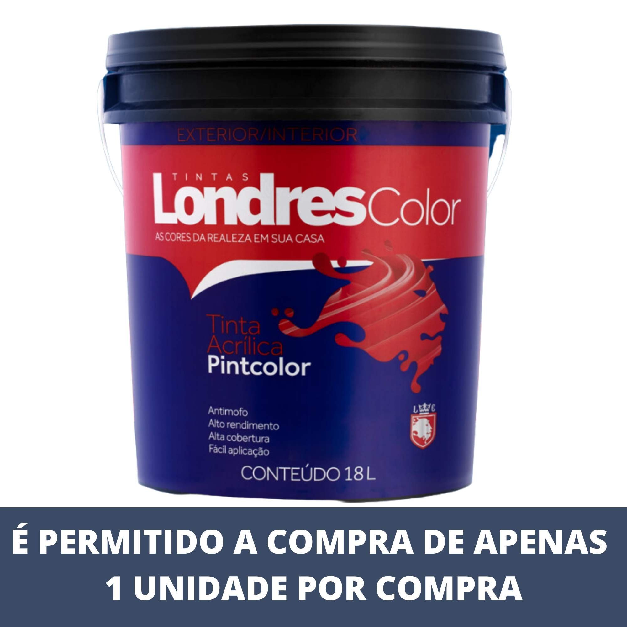 Londres Color Tinta Acrilica Pintcolor Branco 18l Pintcolor Acrílico Azul França - 2