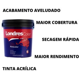 Londres Color Tinta Acrilica Pintcolor Branco 18l Pintcolor Acrílico Azul França - 4