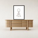 Ver imagem 2 de Quadro Minimalista Yoga Bonequinho - 60x48cm:madeira Branca