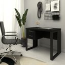 Ver imagem 1 de Escrivaninha Industrial com 2 Gavetas e Pés em Metal 90cm Cor:preto
