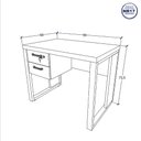 Ver imagem 4 de Escrivaninha Industrial com 2 Gavetas e Pés em Metal 90cm Cor:preto