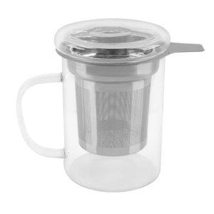 Caneca de Vidro Tramontina com Infusor em Aço Inox de Chá 350ml 61762040