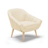 Poltrona Giovana Veludo Off White Luxo Natural - 1