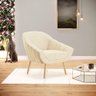 Poltrona Giovana Veludo Off White Luxo Natural - 8
