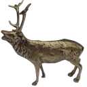 Ver imagem 2 de Estatueta Alce Artesanal em Latão Reciclado Sat Alce Dourado