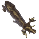 Ver imagem 4 de Estatueta Alce Artesanal em Latão Reciclado Sat Alce Dourado