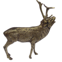Ver mais imagens de Estatueta Alce Artesanal em Latão Reciclado Sat Alce Dourado