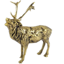 Ver imagem 1 de Estatueta Alce Artesanal em Latão Reciclado Sat Alce Dourado