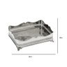Bandeja Decorativa Retangular em Metal na Cor Prata 33x10cm - 3