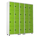 Ver imagem 1 de Armário Roupeiro Aço 20 Portas Academia Guarda Volume Trinco Verde