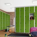 Ver imagem 7 de Armário Roupeiro Aço 20 Portas Academia Guarda Volume Trinco Verde