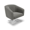 Ver imagem 1 de Cadeira Sala de Jantar Giratória Base Cromada Stella Suede D03 - D'Rossi Cor Grafite
