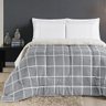 Coberdrom Sherpa e Flannel Austin Casal Padrão Manta 150g 01 Peça - Cinza Bia Enxovais - 3