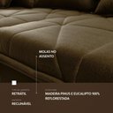 Ver imagem 6 de Sofá Retrátil/Reclinável Trento 2,30m Suede Velut Bege c/ Molas no Assento - King House