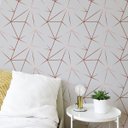 Ver imagem 1 de Papel de Parede Adesivo Zara Cinza Rose Quarto Sala Rolo 10m