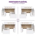 Ver imagem 5 de Cama Alta Office com Cama de Solteiro e Armário Baixo Star Maker Casatema MadeiraOriginals Branco