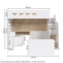 Ver imagem 4 de Cama Alta Office com Cama de Solteiro e Armário Baixo Star Maker Casatema MadeiraOriginals Branco/Itapoã