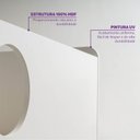 Ver imagem 7 de Cama Alta Office com Cama de Solteiro e Armário Baixo Star Maker Casatema MadeiraOriginals Branco