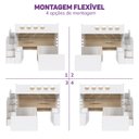 Ver imagem 5 de Cama Alta Office com Cama de Solteiro e Armário Baixo Star Maker Casatema MadeiraOriginals Branco/Itapoã
